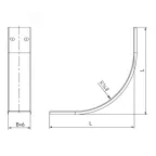 Крышка на угол вертикальный внутренний 90 градусов 80х150, 1,5 мм, цинк-ламель, в комплекте с крепежными элементами необходимымидля монтажа