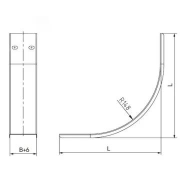 Крышка на угол вертикальный внутренний 90 градусов 80х150, 1,5 мм, цинк-ламель, в комплекте с крепежными элементами необходимымидля монтажа