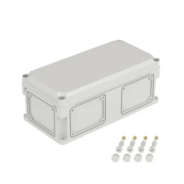 Корпус IP66/IP67, 400х200х160 мм, без МП, с фланцами, непрозрачная крышка H- 35 мм