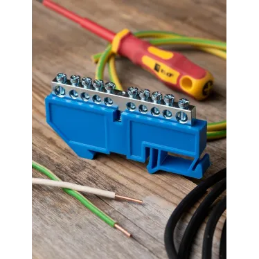 Шина нулевая PE 63.8 (DIN изолятор)