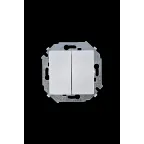 Выключатель двухклавишный, 16А, 250В, винтовой зажим, алюминий