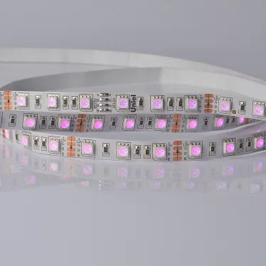 Лента светодиодная мультиколор ULS-5050-60LED/m-10mm-IP20-DC24V-14,4W/m-5M-RGB | 04932 | Uniel