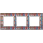 Рамка на 3 поста, стекло, Эра Elegance, прозрачный+бел, 14-5103-00