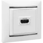 VALENA Рамка 1 пост белая/серебро