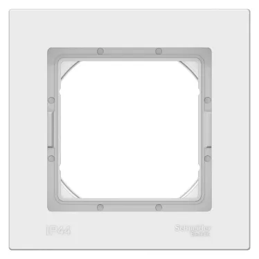 Рамка однопостовая ATLASDESIGN AQUA IP44 белый