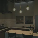 Лампа светодиодная LED Filament Flexible G125-C Sky Blue E27 5W 190lm 1800K 125*178mm 1/10 | 1013802105 | Gauss