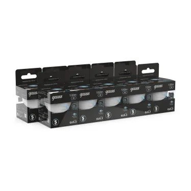 Лампа светодиодная LED 5Вт GU5.3-dim 220В 4100К MR16 диммируемая | 101505205-D | Gauss