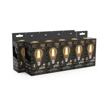 Лампа светодиодная Filament А70 26W 2600lm 2700К Е27 LED 1/10/40 | 102902126 | Gauss