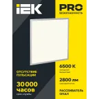 Светильник светодиодный ДВО 6566 eco 36Вт 6500К белая рамка IEK