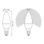 Лампа светодиодная LED 9.5Вт E14 220В 3000К Candle (свеча) | 103101110 | Gauss