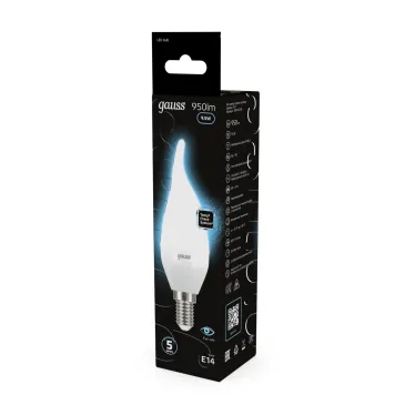 Лампа светодиодная Black LED Свеча на ветру E14 9.5W 950lm 4100K | 104101210 | Gauss