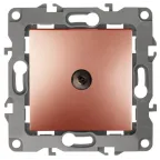 Розетка TV проходная, Эра12, медь, 12-3102-14