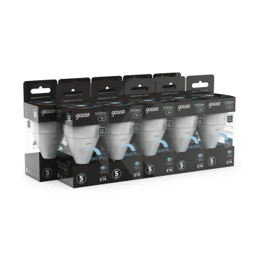 Лампа светодиодная LED 7Вт E14 220В 4100К шар, диммируемая | 105101207-D | Gauss