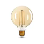 Лампа светодиодная Black LED Filament G95 E27 8W Golden 740lm 2400К | 105802008 | Gauss