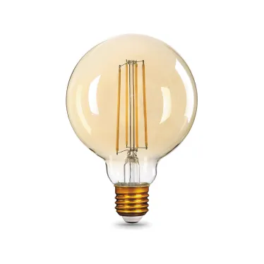 Лампа светодиодная Black LED Filament G95 E27 8W Golden 740lm 2400К | 105802008 | Gauss