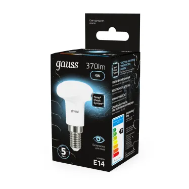 Лампа светодиодная LED 4Вт E14 220В 4100К Reflector R39 | 106001204 | Gauss