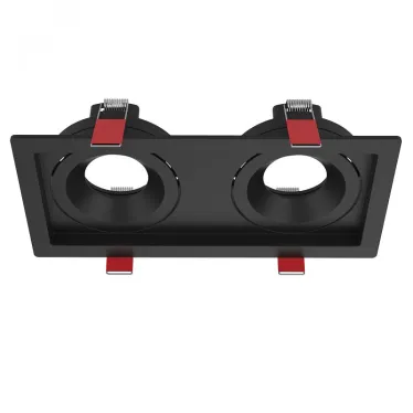 Рамка для модульного светильника FLEX 50 11 двойная встраиваемая 110х220х55мм RAL9005 черн. муар поворотная | V1-R0-T0435-10010-2000000 | VARTON