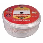 Кабель коаксиальный SAT 50 M, Cu/Al/Cu, 75%, 75 Ом, бухта 100 м, белый, REXANT