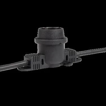 Гирлянда E27 без ламп PBL-S40/ L24+1.5 Black E27 (универс.крепл) IP65 Jazzway