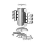 Миниколонна алюминиевая 0.35м серый металлик