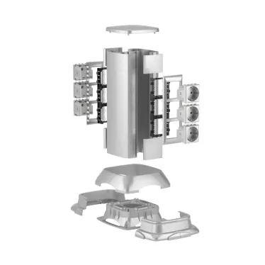 Миниколонна алюминиевая 0.35м серый металлик