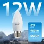 Лампа светодиодная Elementary Свеча 12W 950lm 6500K E27 LED 1/10/100 | 30232 | Gauss