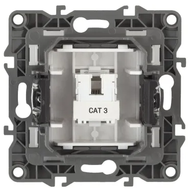 Розетка телефонная RJ11, Эра12, слоновая кость, 12-3105-02
