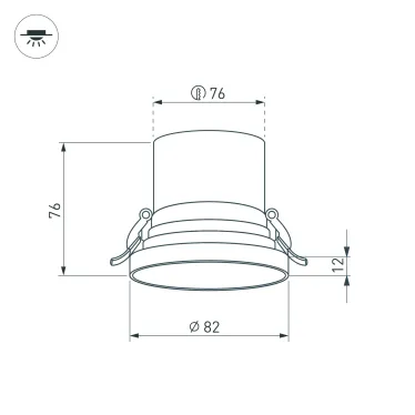 Светильник MS-VOLCANO-BUILT-R82-10W Day4000 (WH, 38 deg, 230V) (Arlight, IP20 Металл, 5 лет) | 035440 | Arlight