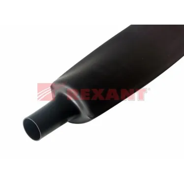 Термоусаживаемая трубка 80,0 40,0 мм, черная, упаковка 10 шт. по 1 м, REXANT