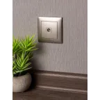 Валенсия лицевая панель розетки TV 1-местная 75Ом 5-862МГц кашемир