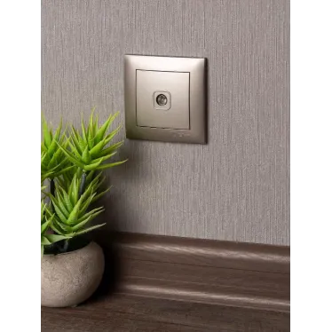 Валенсия лицевая панель розетки TV 1-местная 75Ом 5-862МГц кашемир