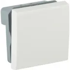 Выключатель модульный одноклавишный 45х45мм белый