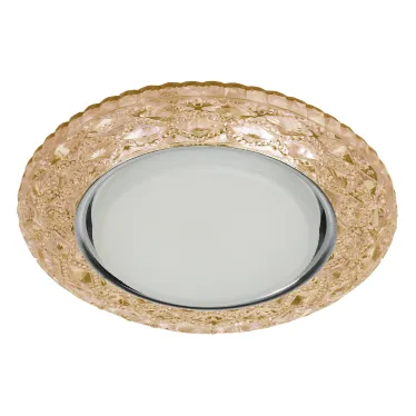 Светильник точечный встраиваемый под лампу DK LD24 15Вт GX53 шампань с подсветкой | Б0029632 | ЭРА