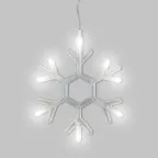 Фигура светодиодная Снежинка на присоске с подвесом, цвет белый | 501-019 | NEON-NIGHT