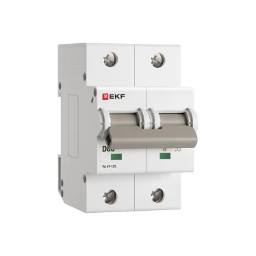 Автоматический выключатель ВА 47-125 2P 80А (D) 15кА PROxima