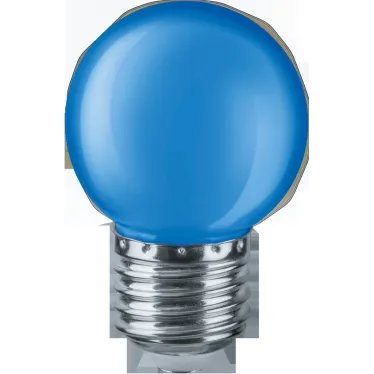 Лампа светодиодная для белт лайта 1Вт Е27 230В синий/голубой NLL-G45-1-230-B-E27 шарик цветной | 71829 | Navigator