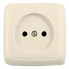 Розетка наружная со шторками с изоляционной пластиной слоновая кость