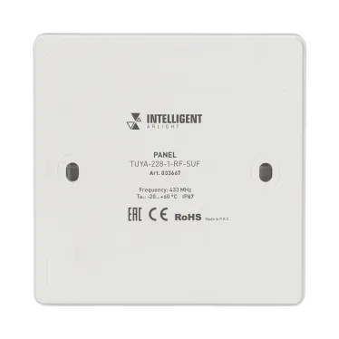 INTELLIGENT ARLIGHT Панель TUYA-228-1-RF-SUF (kinetic, 433MHz) (INTELLIGENT ARLIGHT, IP67 Пластик, 3 года) | 033667 | Arlight
