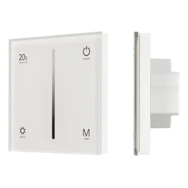Панель SMART-P6-DIM-G-IN White (12-24V, 4x3A, Sens, 2.4G) (Arlight, IP20 Пластик, 5 лет) | 034781 | Arlight
