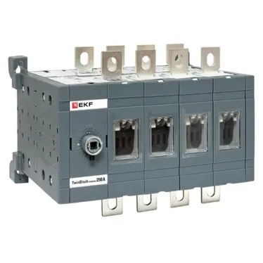 Рубильник 250A 4P реверсивный без рукоятки управления TwinBlock