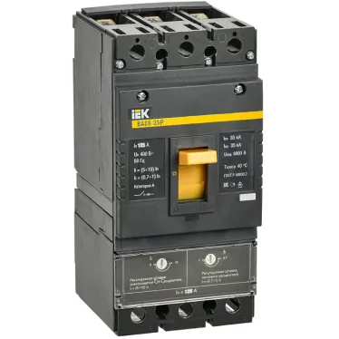 Автоматический выключатель ВА88-35Р 3Р 125А 35кА с механической регулировкой термо-магнитного расцепителя