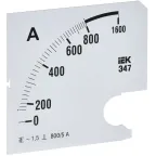 Шкала сменная для амперметра Э47 800/5А класс точности 1,5 96х96мм