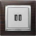 VALENA Рамка 1 пост темное дерево/серебро