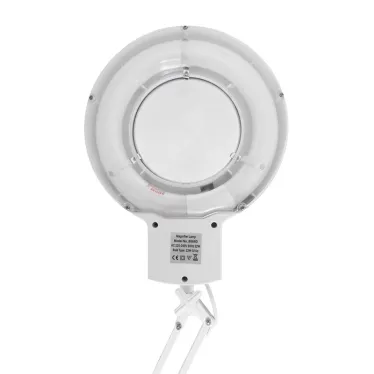 Лупа на струбцине , круглая, 3D, с подсветкой, белая | 31-0001 | REXANT