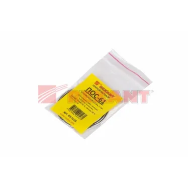 Припой с канифолью ПОС-61, 1 м, 1.5 мм, (олово 61%, свинец 39%)