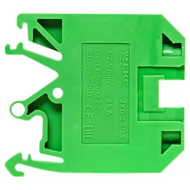 Колодка клеммная JXB-2.5/35 зеленая