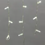 Гирлянда Айсикл (бахрома) светодиодный, 4,8 х 0,6 м, прозрачный провод, 230 В, диоды белые,  176 LED | 255-145 | NEON-NIGHT