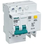 Выключатель автоматический дифференциальный (АВДТ) 2п 40А 30мА тип AC С 4.5кА ДИФ-101