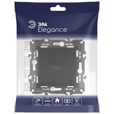 Розетка HDMI, Эра Elegance, антрацит, 14-3114-05