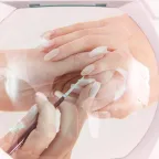 Лупа на струбцине , квадратная, 3D, с подсветкой, белая | 31-0101 | REXANT